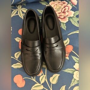 Quince Black Italian Leather Lug Sole Loafers